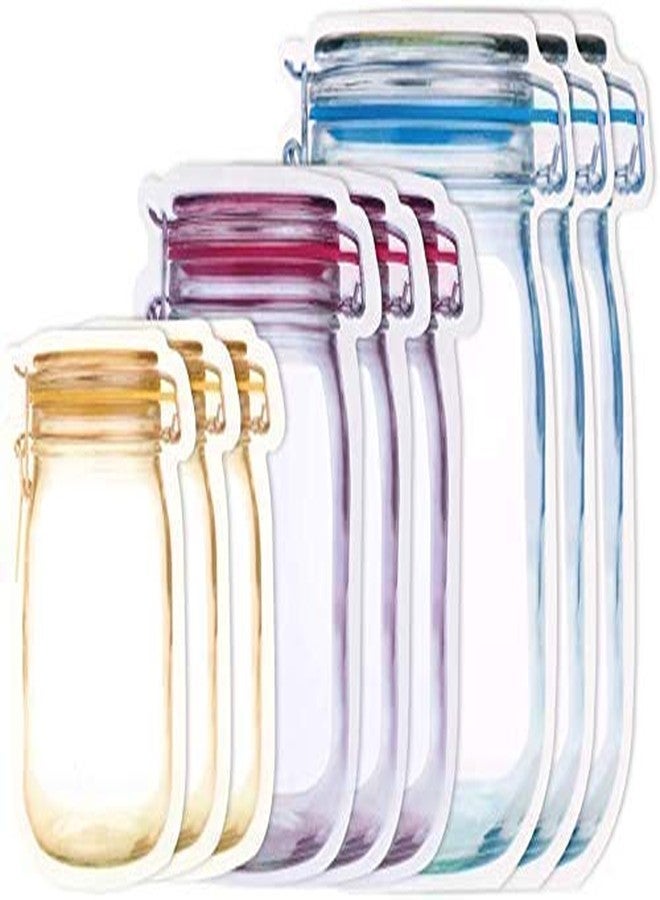 MEXONIC Jar Bottles Bags Jar Pouch for Food Storage Bag or Jar Pouch for Fridge Ziplock Bags Reusable Airtight Seal Storage Bags Leakproof Food Saver Bag (10) - Image 1